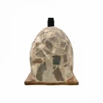 Four à bois à chaleur enveloppante finition pierre.