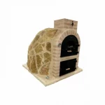 Four avec foyer finition en pierre.