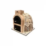 Four avec foyer finition en pierre.