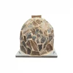 Four avec foyer finition en pierre.