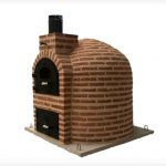 Four avec réchaud finition brique.